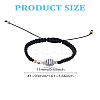 1Pc Sport Theme Acylic & Alloy Braided Bead Bracelets BJEW-LP0003-23A-2