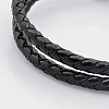 Leather Cord Snap Bracelet Making X-MAK-N003-12-3