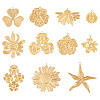11Pcs 11 Styles 304 Stainless Steel Pendants STAS-TA0003-22-3