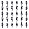 30Pcs Lightning Bolt Polyester Computerized Embroidery Iron on Patches PATC-HY0001-64-1