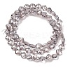 Electroplate Transparent Glass Beads Strands GL-CBA7A17-02A-11-4