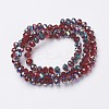 Electroplate Transparent Glass Beads Strands EGLA-A034-T6mm-Q06-2