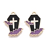 Halloween Theme Rack Plating Alloy Enamel Pendants ENAM-N056-357A-1