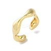 Rack Plating Brass Twist Wave Open Cuff Rings for Women RJEW-Q777-08G-5