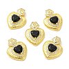 Rack Plating Brass & Rhinestone Pendants KK-H438-07G-04-1