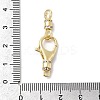 Brass Micro Pave Clear Cubic Zirconia Lobster Claw Clasps KK-Z137-17G-3