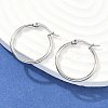 Tarnish Resistant 304 Stainless Steel Hoop Earrings X-EJEW-F105-10P-2