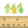 36Pcs 3 Colors Lemon Acrylic Pendants PALLOY-FS00059-02-5