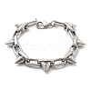 304 Stainless Steel Oval Link Chain Bracelets BJEW-A033-01P-4