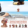 6 Sets 6 Styles Acrylic Cowboy Boot Car Hanging Decoration HJEW-GA0001-51-6