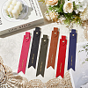 6Pcs 6 Colors PU Leather Bookmarks AJEW-SP0002-27-3