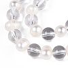 Transparent Glass Beads Strands PEAR-N019-06-4