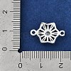 Brass Clear Cubic Zirconia Connector Charms KK-I719-02S-3
