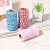 3 Rolls 3 Colors Two Tone Cotton String Threads OCOR-TA0002-24-5