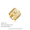 Hollow Out Flower 304 Stainless Steel with Natural Shell Cuff Open Rings for Women FS-WGFCCCD-01-1