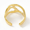 Ion Plating(IP) 304 Stainless Steel Wide Hollow Open Cuff Ring for Women LS-RJEW-G275-03G-3