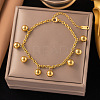 304 Stainless Steel Charm Bracelets BJEW-C110-04G-1