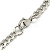 304 Stainless Steel Curb Chain/Twisted Chain Bracelet Making X-STAS-A028-N121P-2