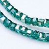 Electroplate Glass Beads Strands EGLA-F121-HR-A01-3