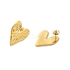 304 Stainless Steel Heart Stud Earrings for Women EJEW-U020-15G-2