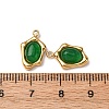 Natural Green Aventurine Irregular Oval Charms STAS-L022-525G-01-3