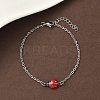 304 Stainless Steel Enamel Link Bracelets BJEW-K226-17A-P-2