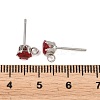 304 Stainless Steel Micro Pave Cubic Zirconia Stud Earring Findings STAS-H240-56P-03-3