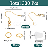 100Pcs Brass Ear Wire KK-SC0004-87-2