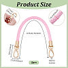 Imitation Leather Braided Round Cord Bag Handles with Zinc Alloy Clasps FIND-WH0126-941B-02-2