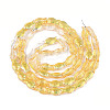 Transparency Electroplate Glass Beads Strands GLAA-T023-40B-03-2