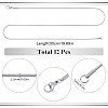 12Pcs 304 Stainless Steel Round Snake Chain Necklaces Set NJEW-SC0001-11-2