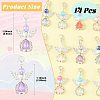 14Pcs 7 Style Acrylic & Alloy Pendant Decorations HJEW-FS00075-3