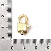 Brass Clear Cubic Zirconia Lobster Claw Clasps KK-Z078-48A-G-3