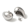 304 Stainless Steel Teardrop Stud Earrings for Wome EJEW-S237-01D-2