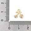Brass Micro Pave Cubic Zirconia Pendants KK-R219-28G-02-3
