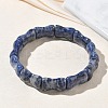 Bamboo Natural Sodalite Beads Stretch Bracelets for Women Men BJEW-K304-01E-2