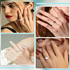 4Pcs 4 Styles 201 Stainless Steel Cuff Pad Ring Settings FIND-LP0001-08-4