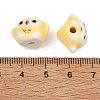 Cute Hand Painted Mini Owl Porcelain Beads PORC-F014-01A-3