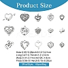 45Pcs 15 Styles Tibetan Styles Alloy Pendants FIND-YW0005-09-2