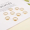 Number Pendant Necklace & Open Cuff Ring JX197A-4