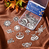 20Pcs 10 Style 201 Stainless Steel Pendants STAS-SC0003-56-4
