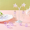 10Pcs Glass Bead Caps for Wind Chimes Making GLAA-BY0001-05G-7