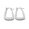 Non-Tarnish 304 Stainless Steel Trapezoid Hoop Earrings for Women LS-EJEW-A076-07P-1