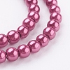 Eco-Friendly Dyed Glass Pearl Round Beads Strands HY-A002-4mm-RB027-3