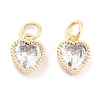 Brass with Cubic Zirconia Pendants KK-P271-42G-A-1