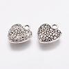 Tibetan Style Alloy Heart Charms TIBEP-Q043-180-RS-2