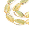 Electroplate Transparent Glass Beads Strands EGLA-N055-02C-3