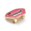 Red Lip Alloy Enamel Pin Brooches JEWB-C037-15G-2