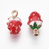 Golden Plated Alloy Enamel Charms LS-ENAM-WH0004-02G-2