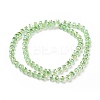 Electroplate Transparent Glass Beads Strands EGLA-H101-03G-2